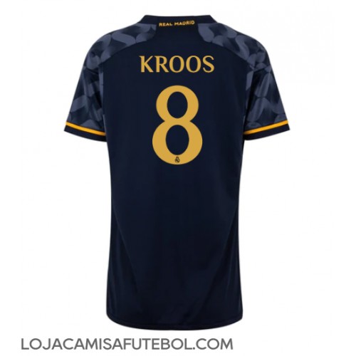 Camisa de Futebol Real Madrid Toni Kroos #8 Equipamento Secundário Mulheres 2023-24 Manga Curta